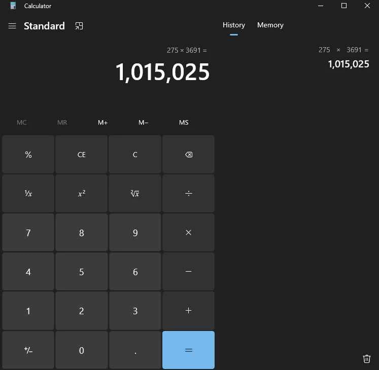 Windows Calculator — στιγμιότυπο οθόνης 2